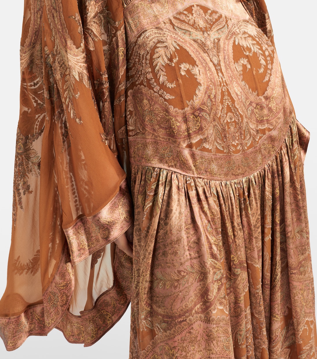 Memento Burnout paisley semi-sheer gown | Zimmermann