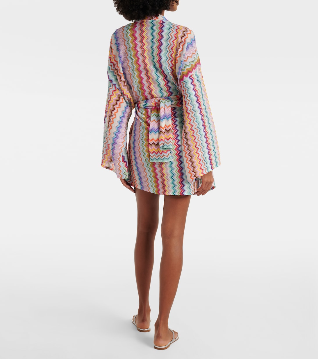 Zigzag oversized lamé wrap cardigan | Missoni