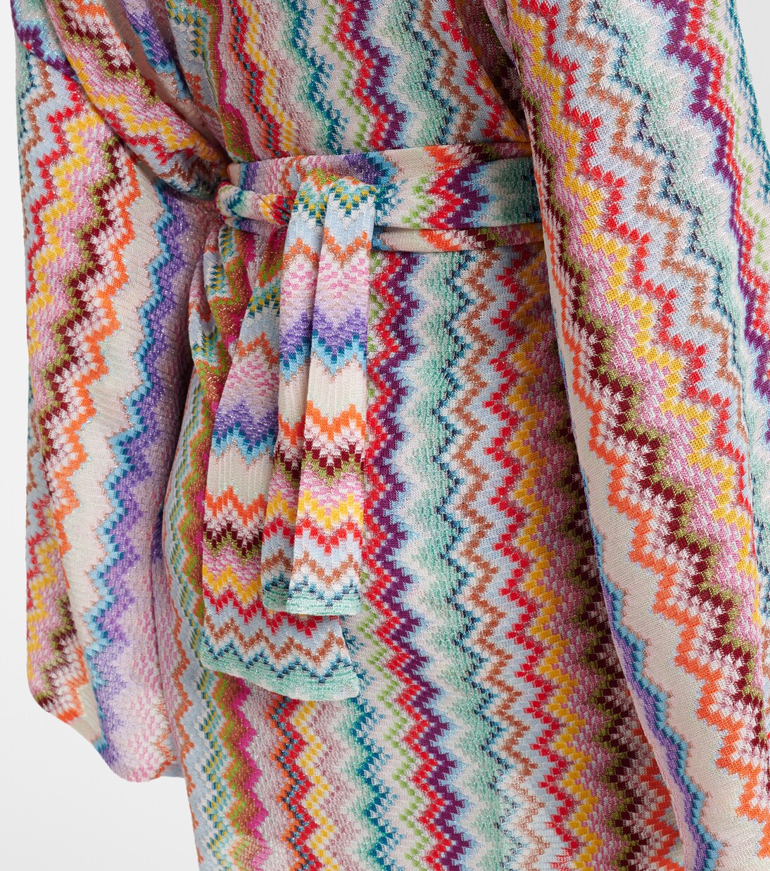 Zigzag oversized lamé wrap cardigan | Missoni