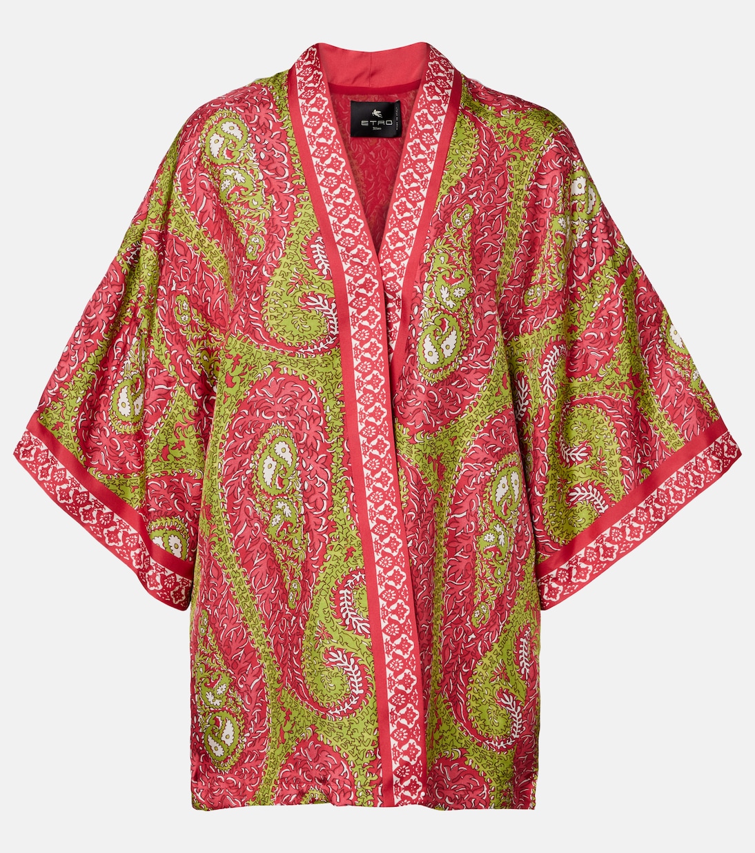 Printed silk twill wrap jacket | Etro