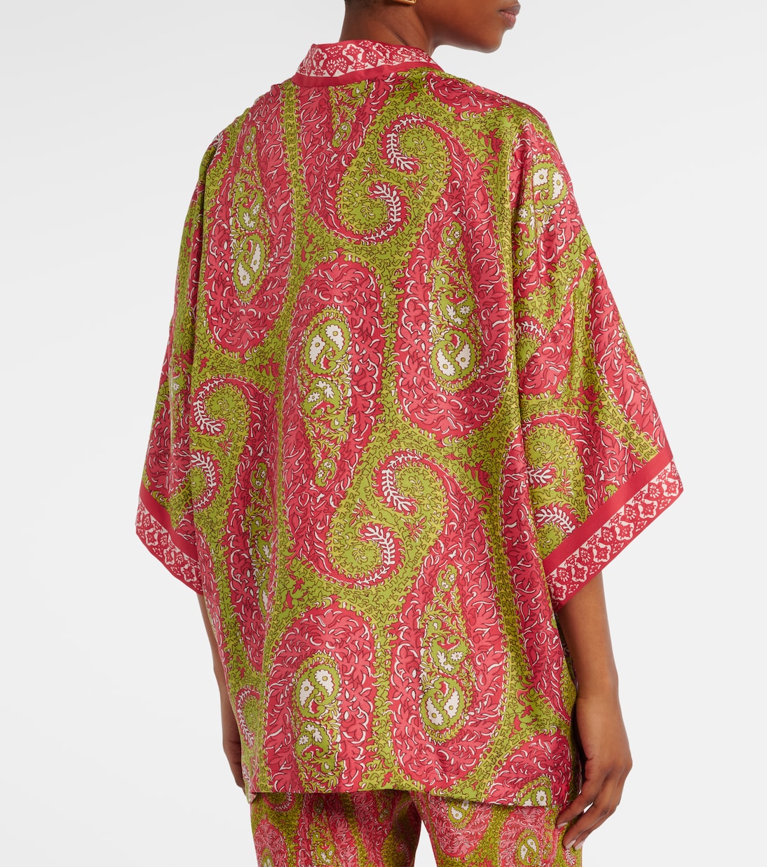 Printed silk twill wrap jacket | Etro