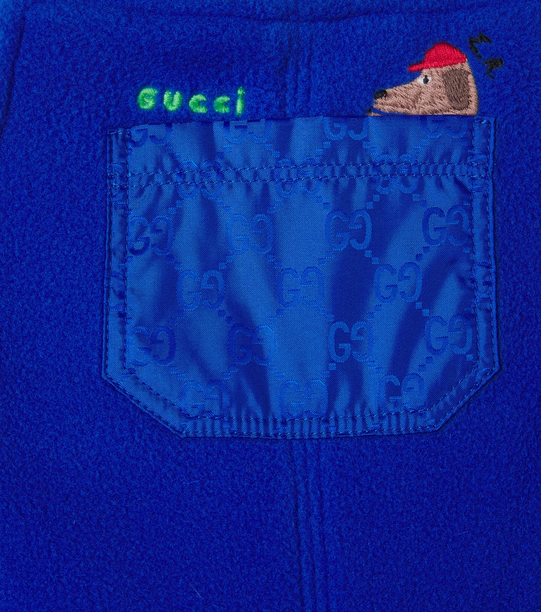 x Euan Roberts Baby embroidered fleece overalls | Gucci Kids