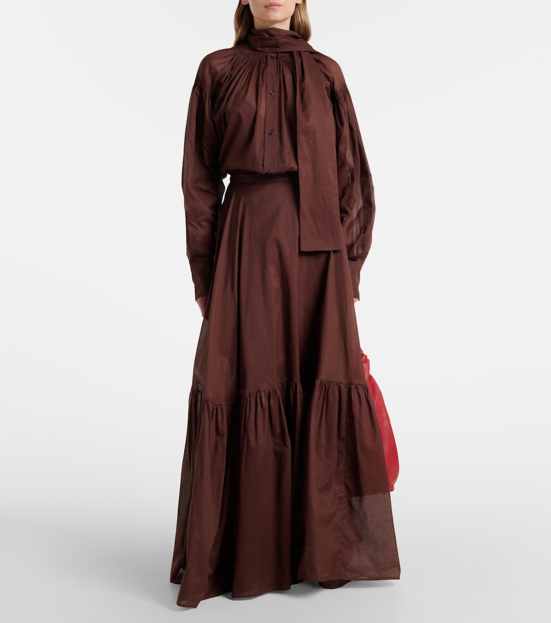 Cotton organza maxi skirt | Plan C