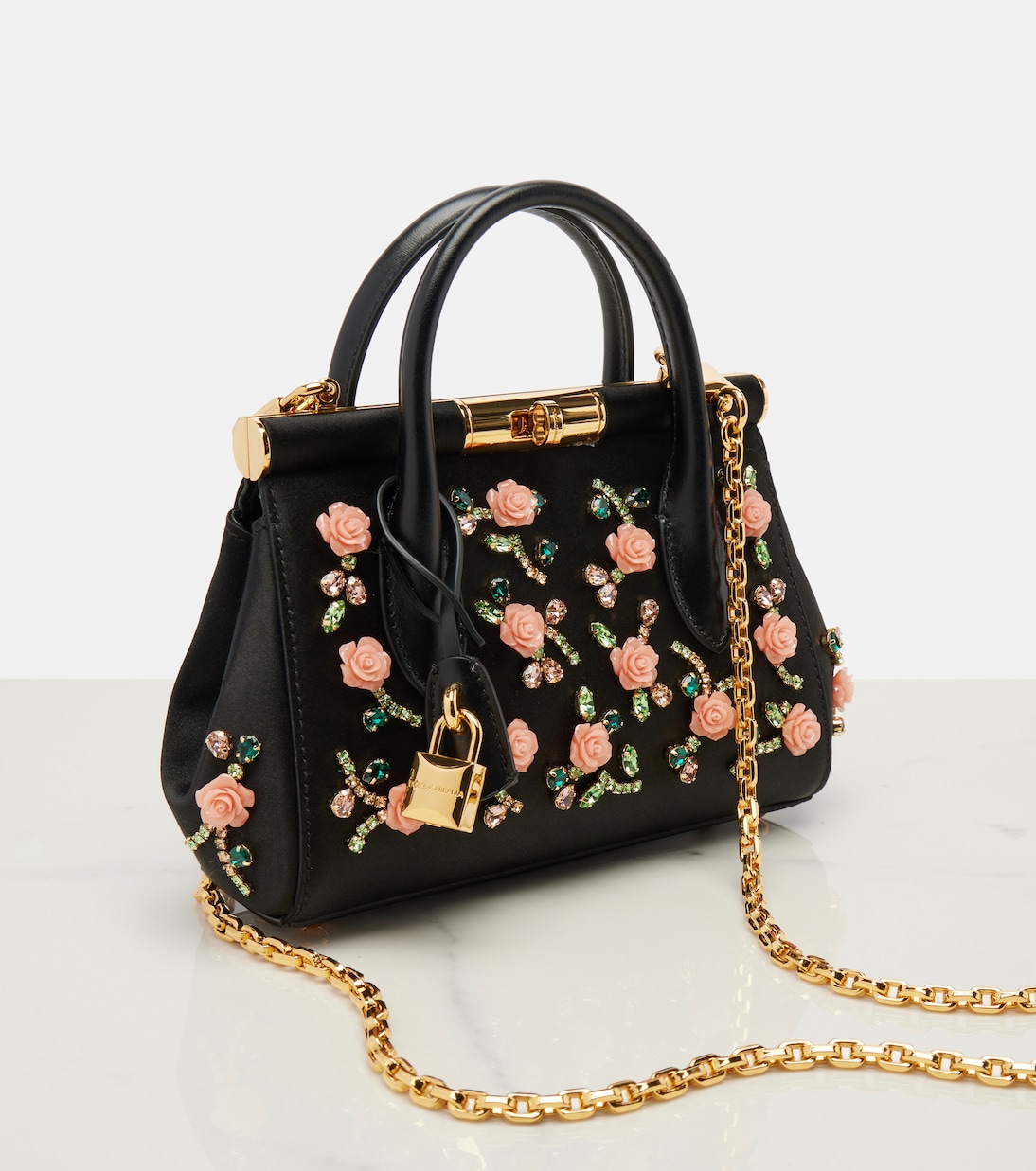 Marlene Day Mini embellished top-handle bag | Dolce&Gabbana