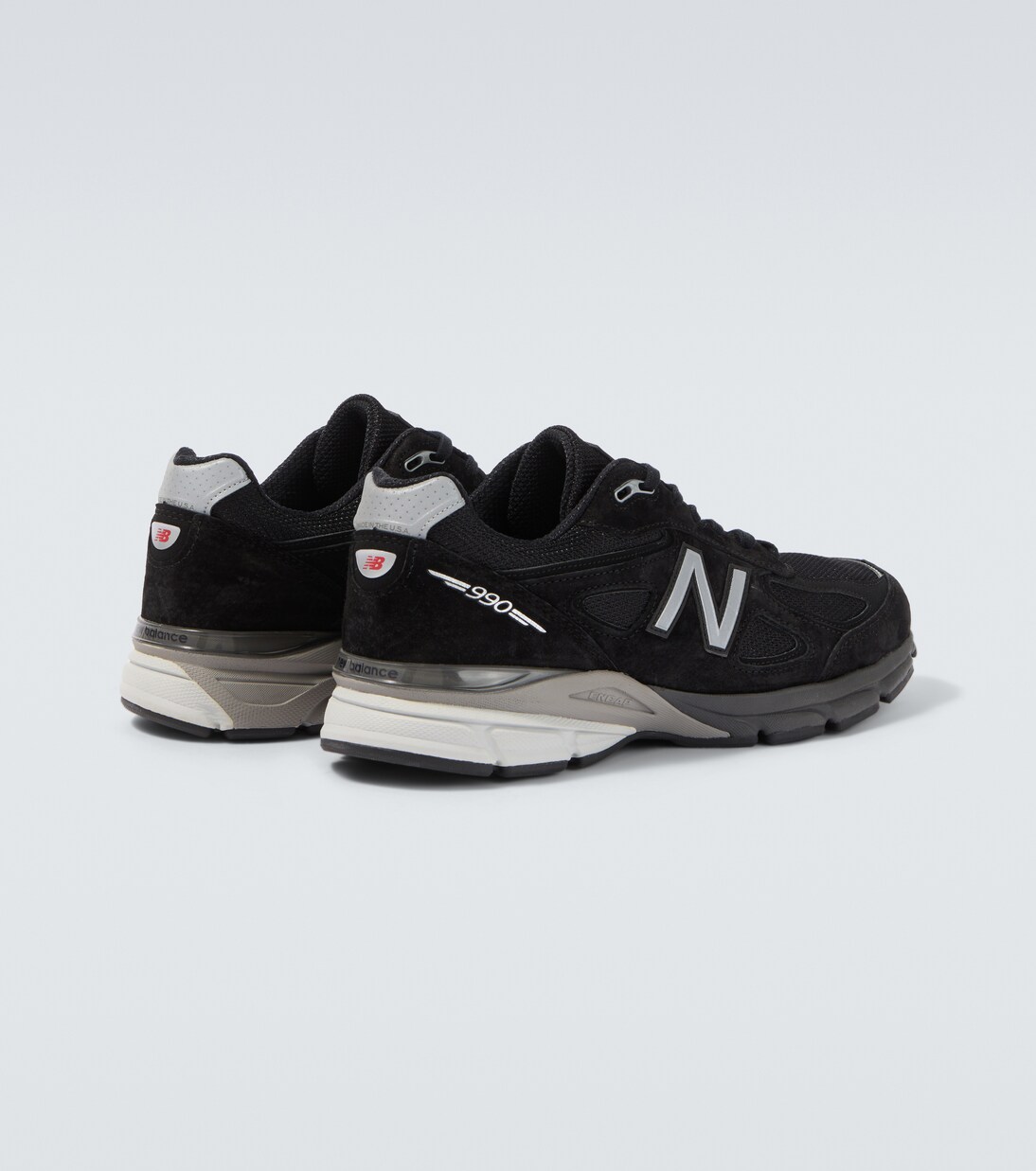 Made in USA 990 suede-trimmed sneakers | New Balance
