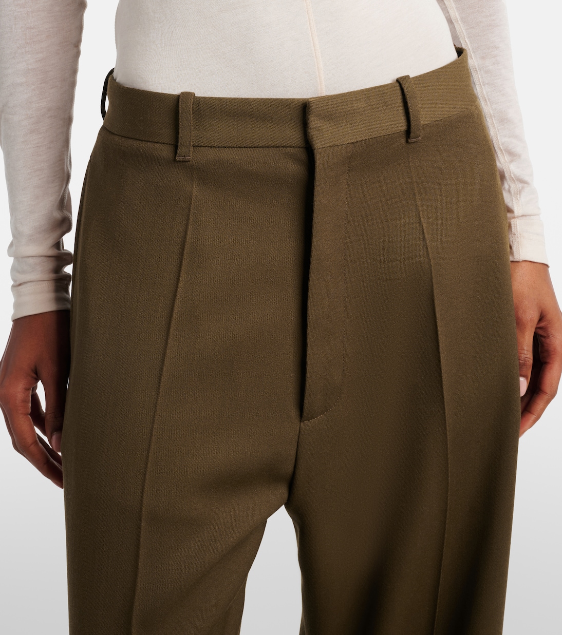 Low-rise wool wide-leg pants | Phoebe Philo