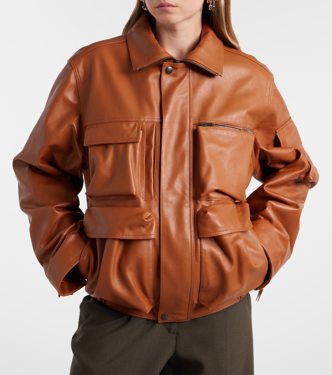 Leather blouson jacket | Lemaire