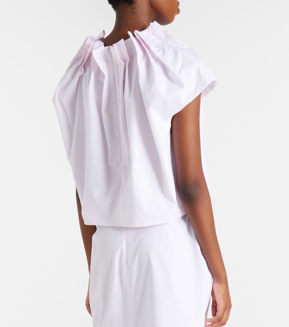 Tulip gathered cotton poplin top | Simone Rocha