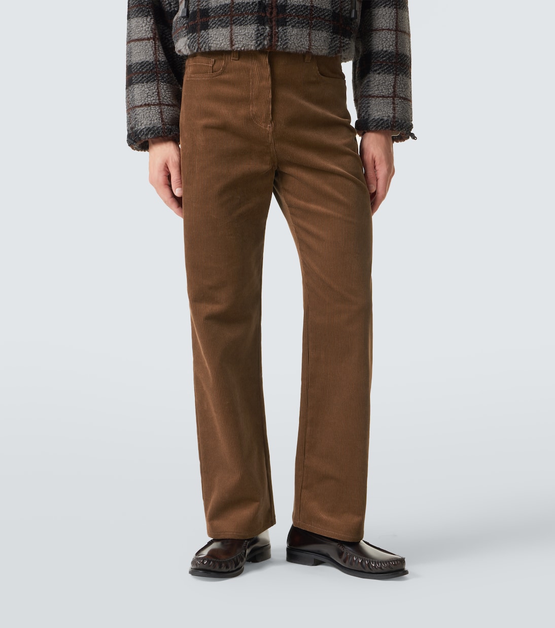 Cotton corduroy straight pants | Miu Miu