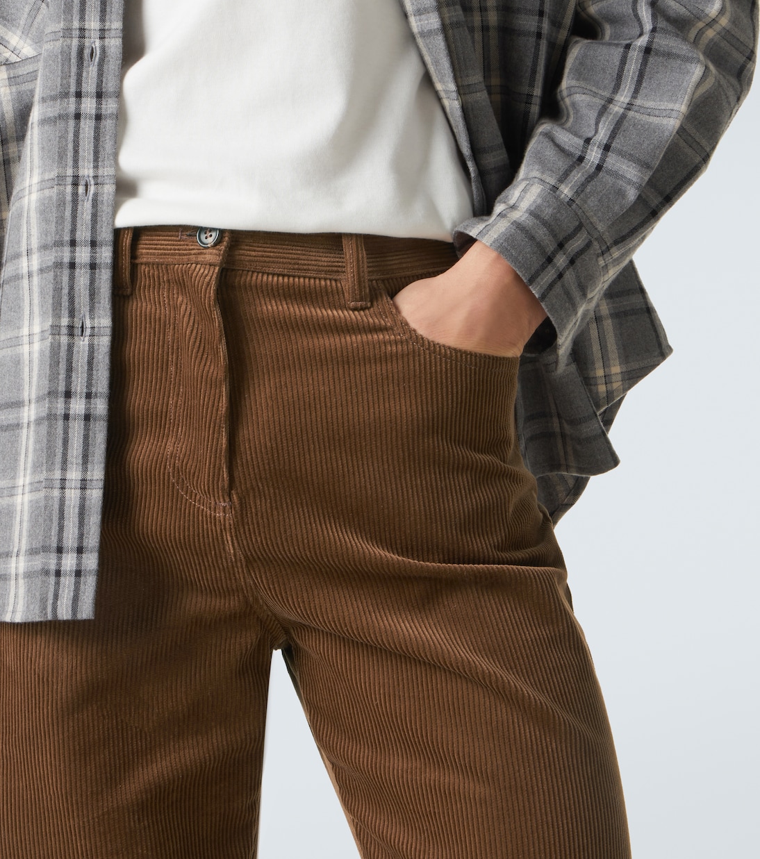 Cotton corduroy straight pants | Miu Miu