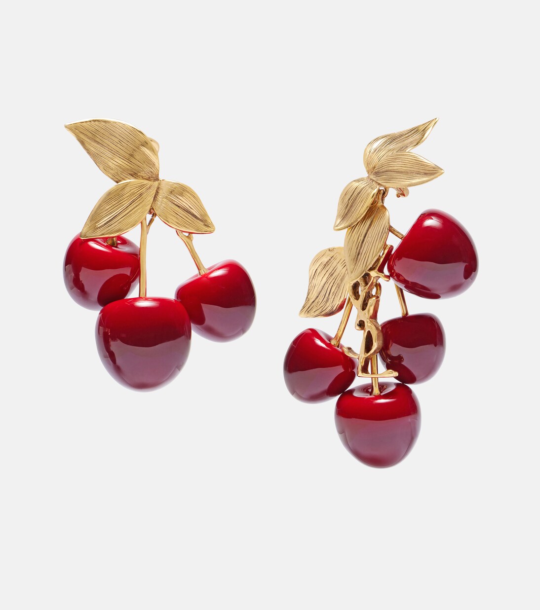 Cassandre asymmetric clip-on earrings | Saint Laurent