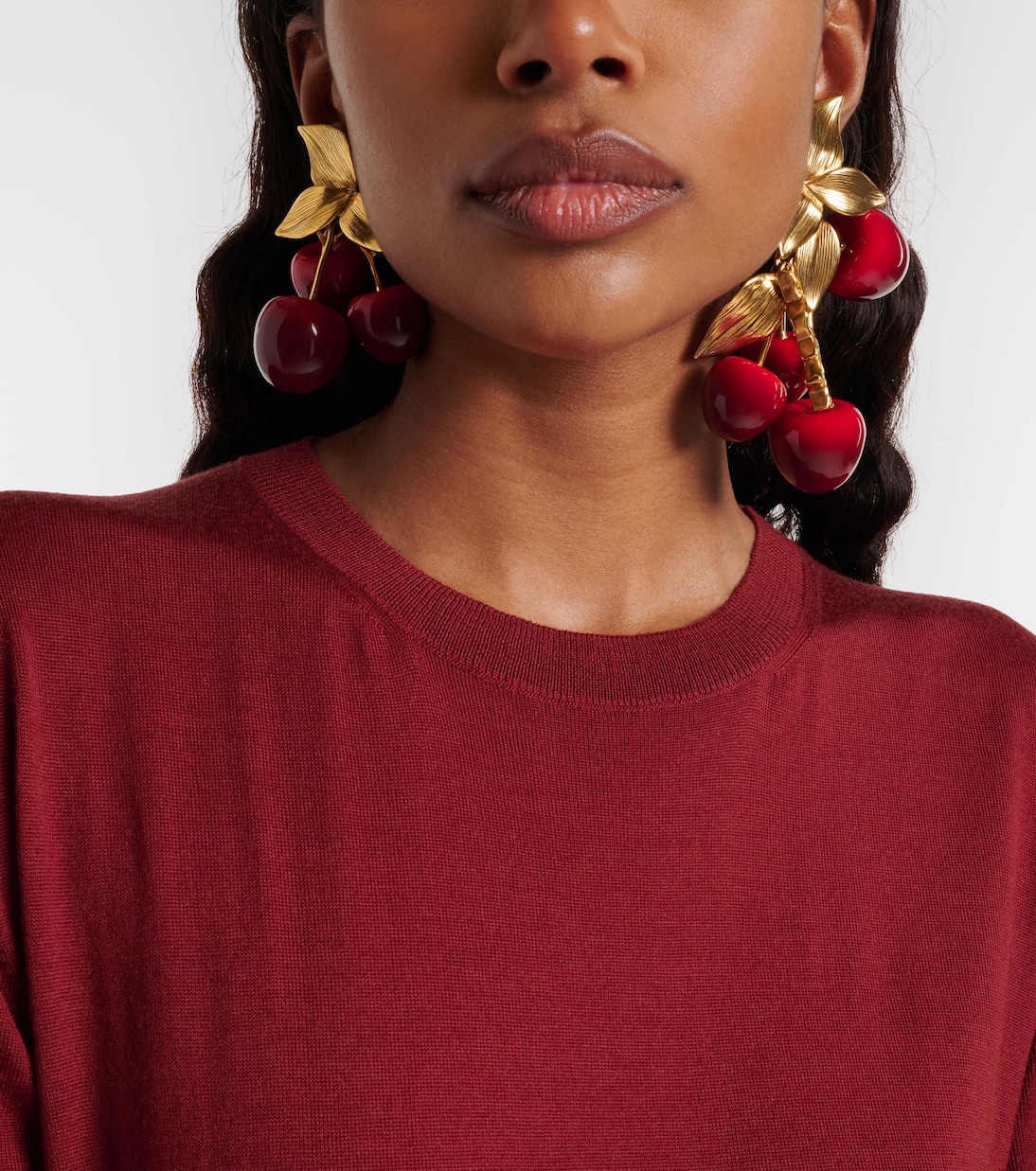 Cassandre asymmetric clip-on earrings | Saint Laurent