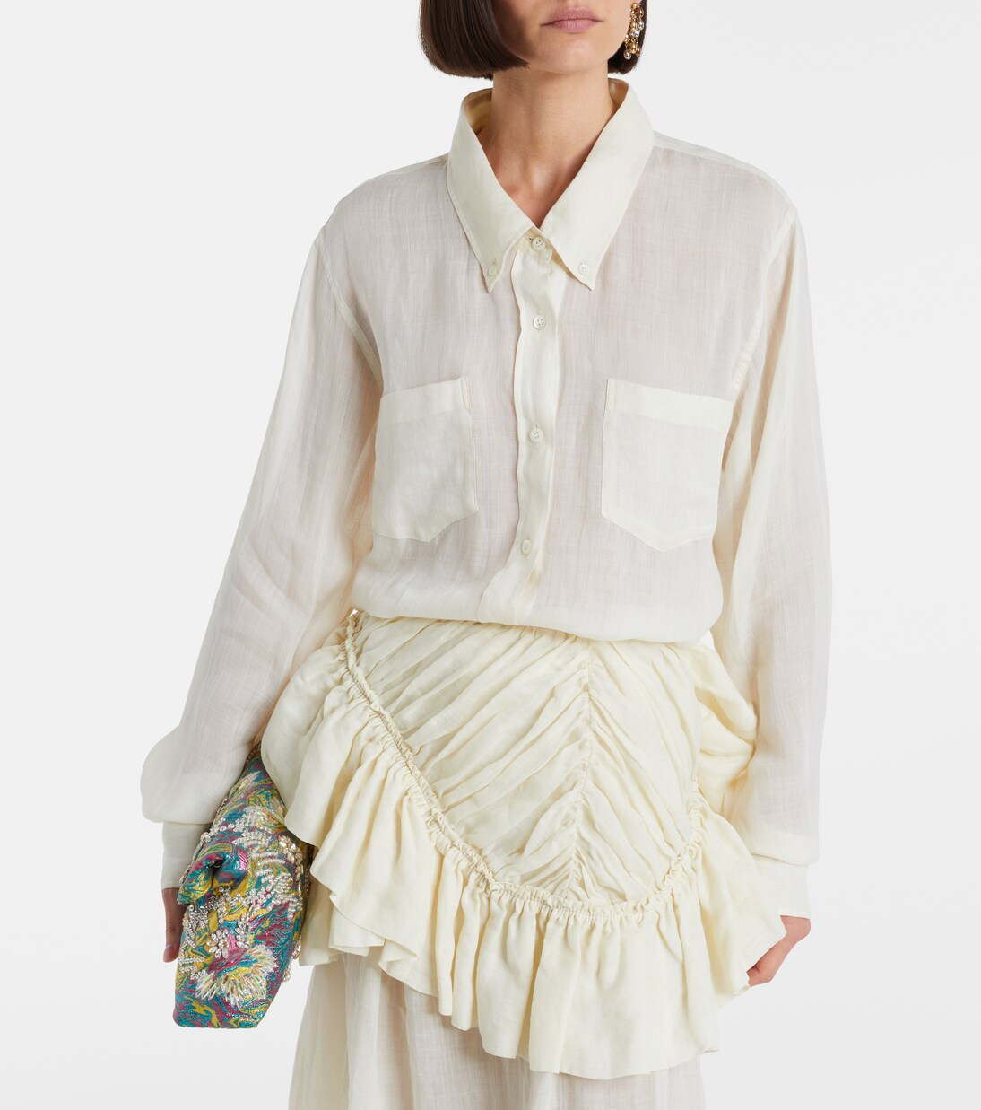 Oversized ramie shirt | Dries Van Noten