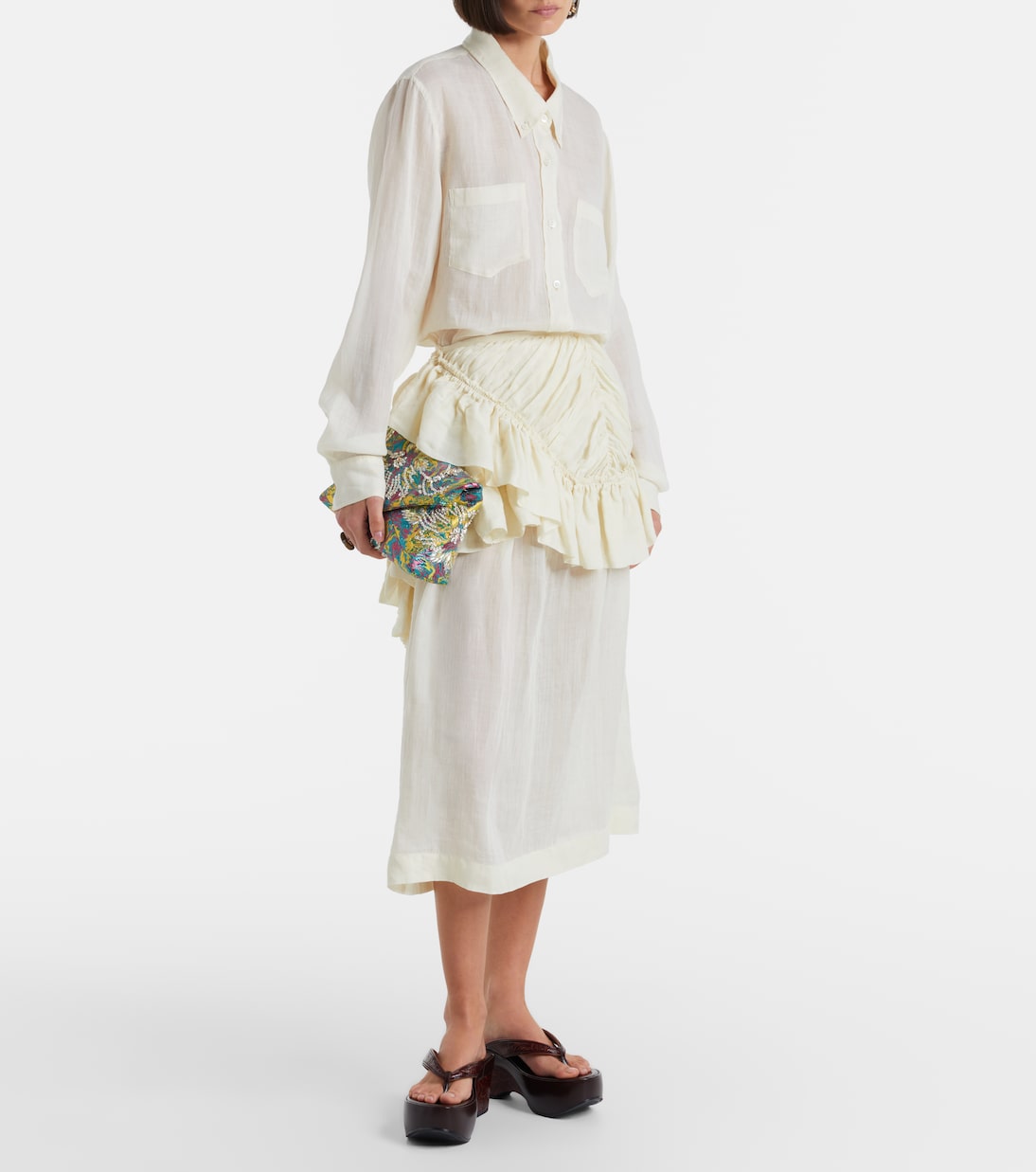 Oversized ramie shirt | Dries Van Noten