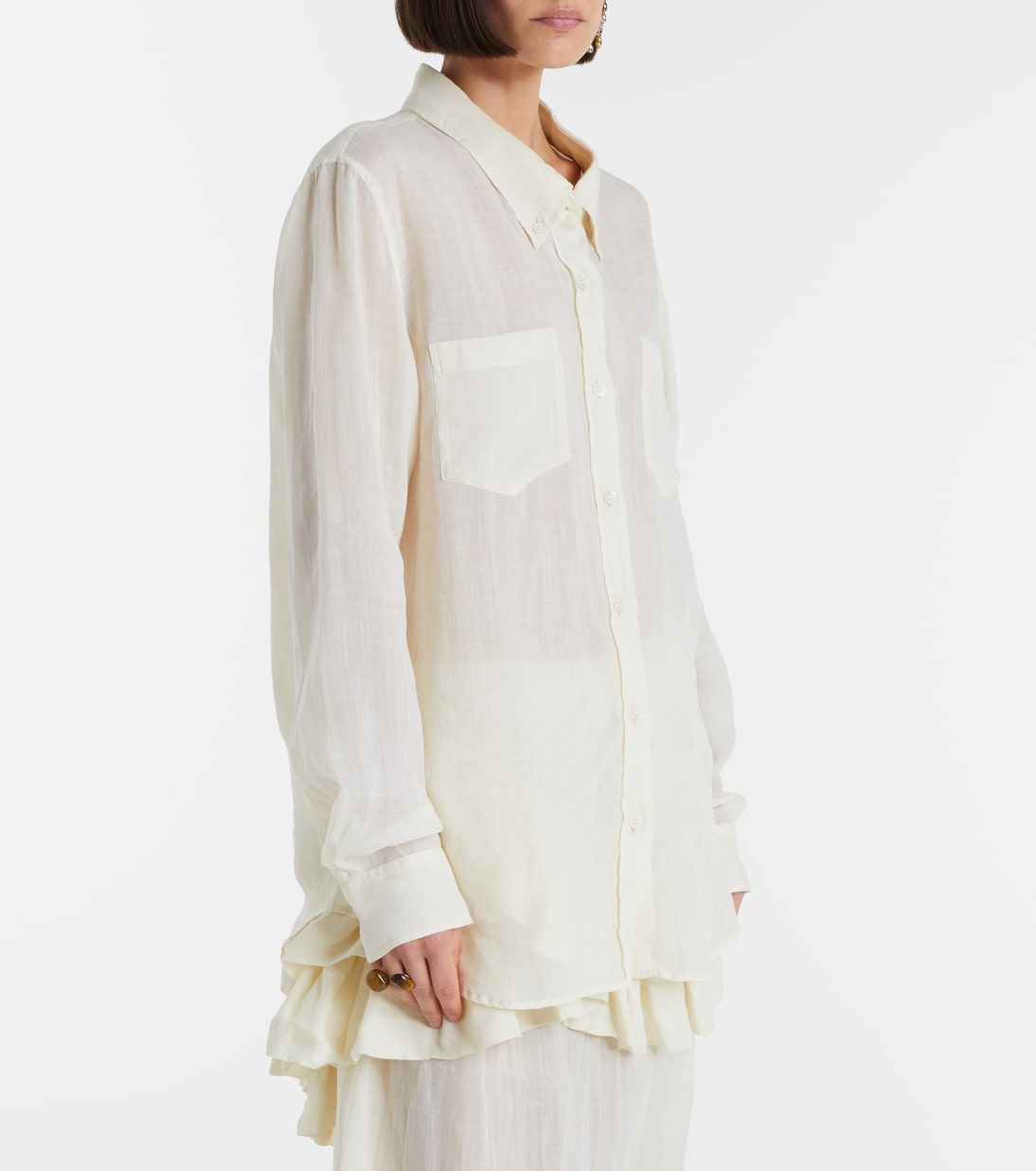 Oversized ramie shirt | Dries Van Noten