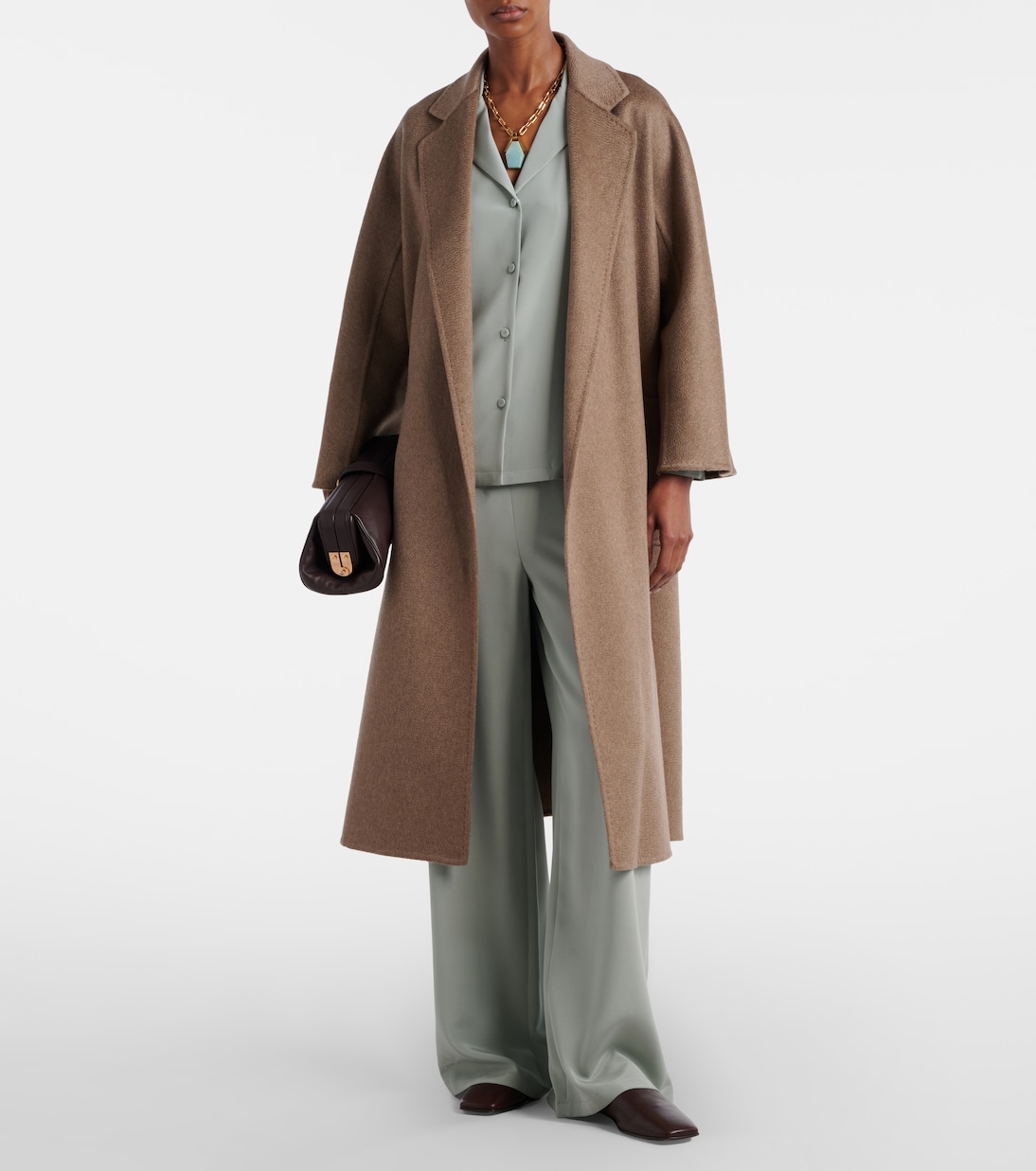 Chemise Aedo en satin de soie mélangée | Max Mara