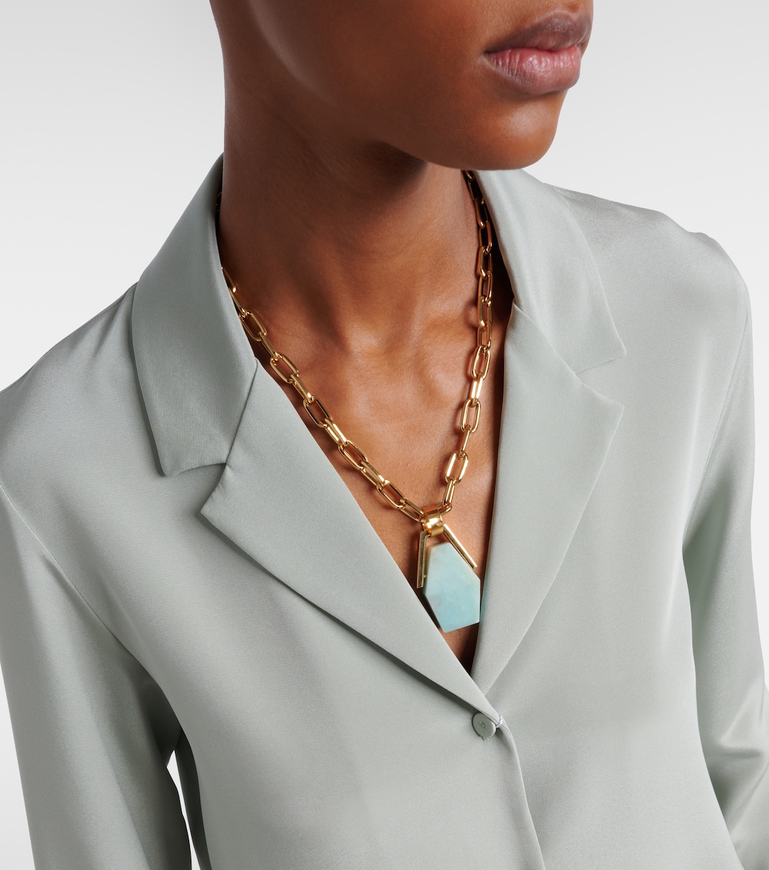 Chemise Aedo en satin de soie mélangée | Max Mara