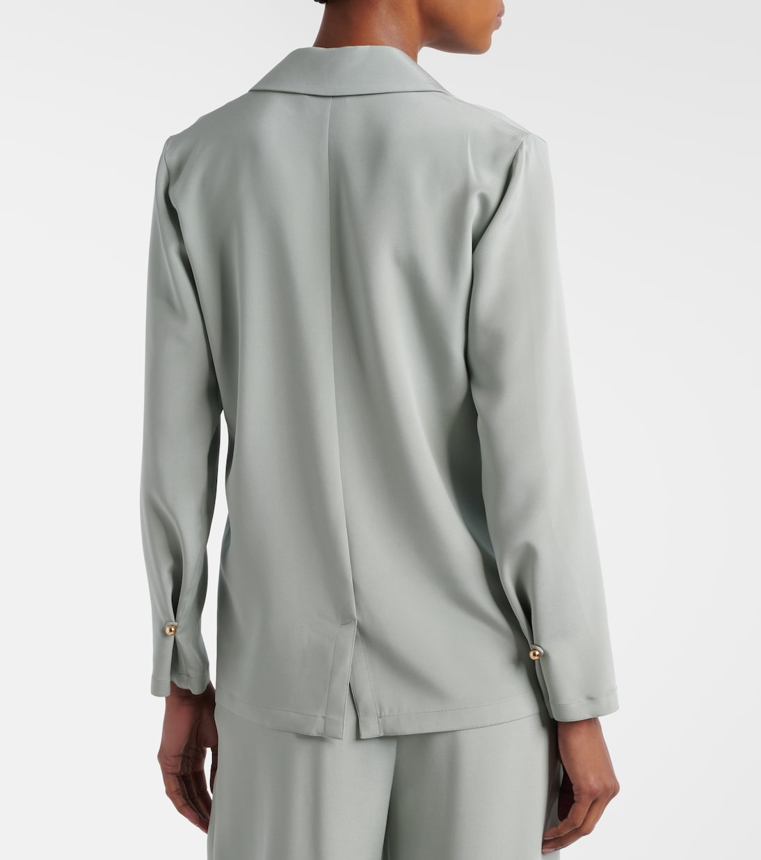 Chemise Aedo en satin de soie mélangée | Max Mara