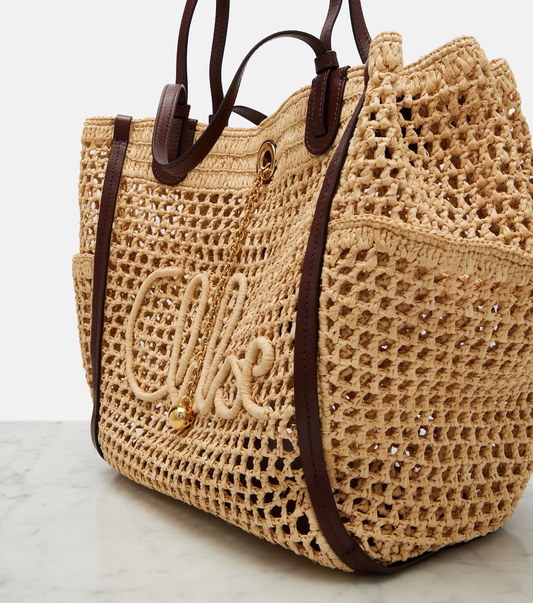 x Made For A Woman Chloé Iconic raffia shoulder bag | Chloé