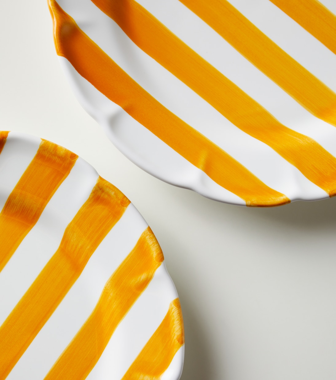 Righe set of 2 ceramic dinner plates | Cabana