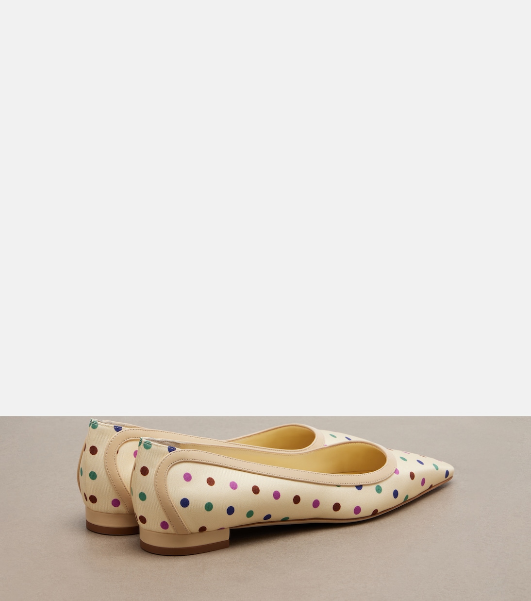 Filotas leather-trimmed polka-dot ballet flats | Manolo Blahnik