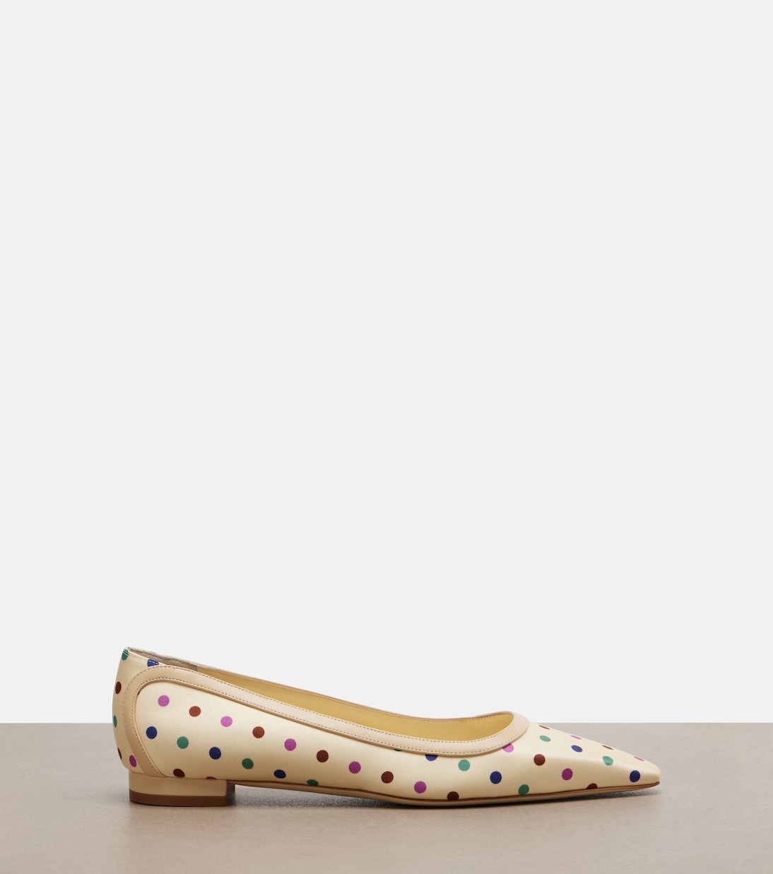 Filotas leather-trimmed polka-dot ballet flats | Manolo Blahnik