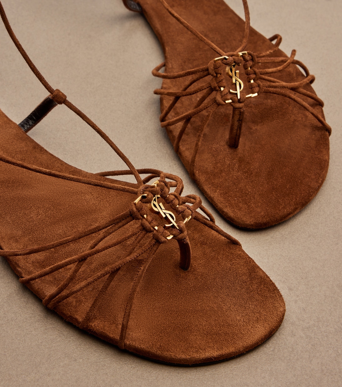 Sandales Babylone en daim | Saint Laurent