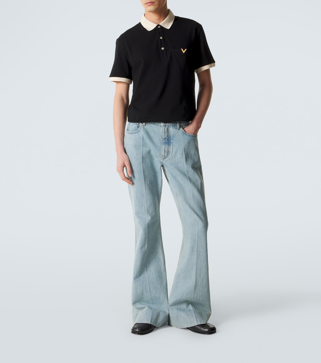 VLogo cotton jersey piqué polo shirt | Valentino