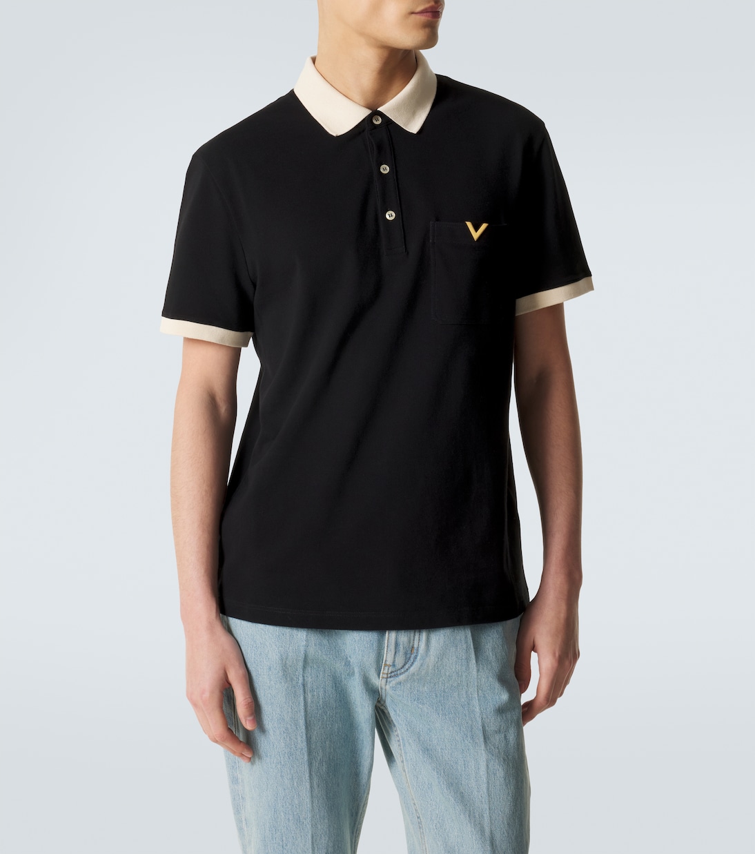 VLogo cotton jersey piqué polo shirt | Valentino
