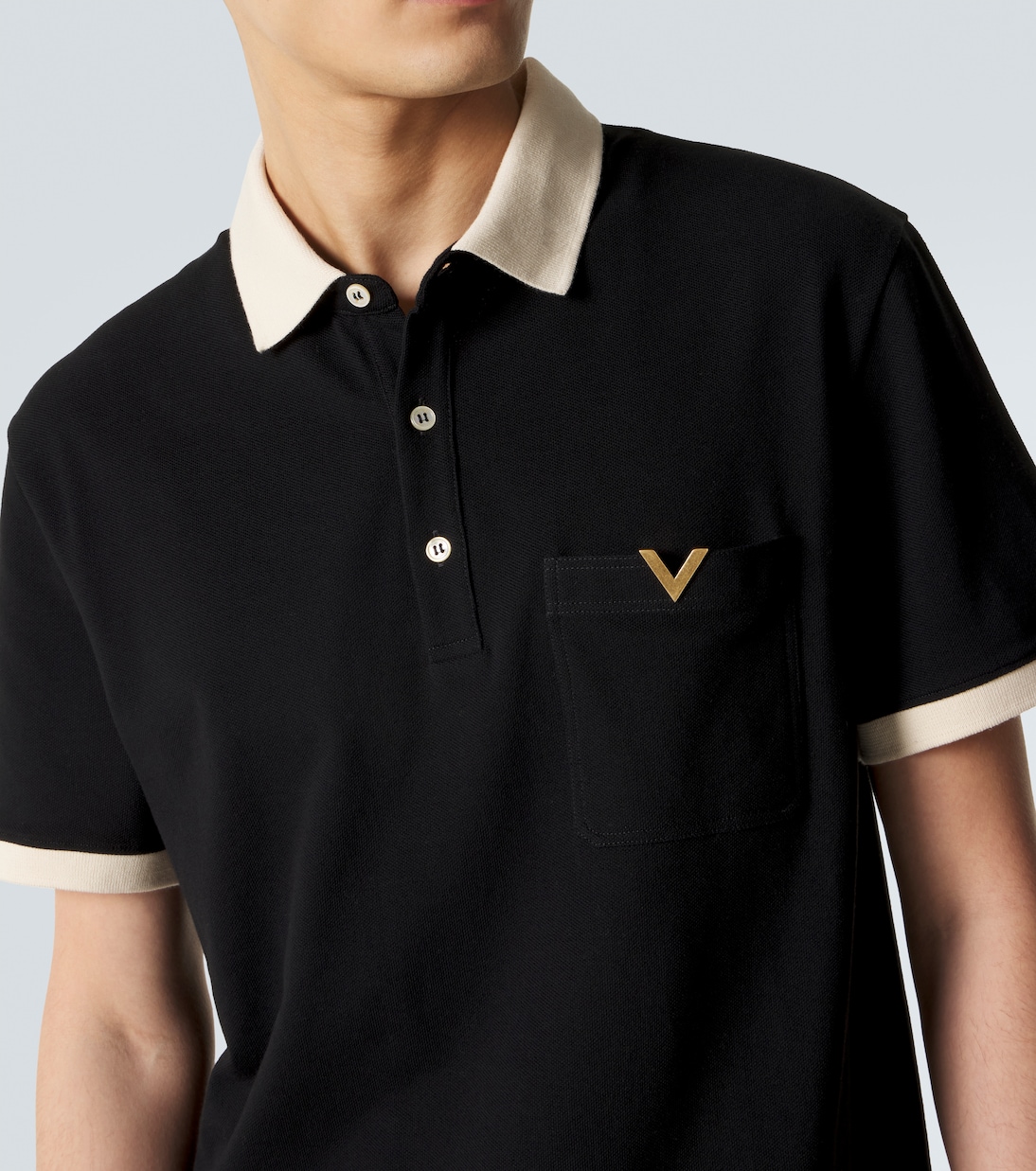 VLogo cotton jersey piqué polo shirt | Valentino