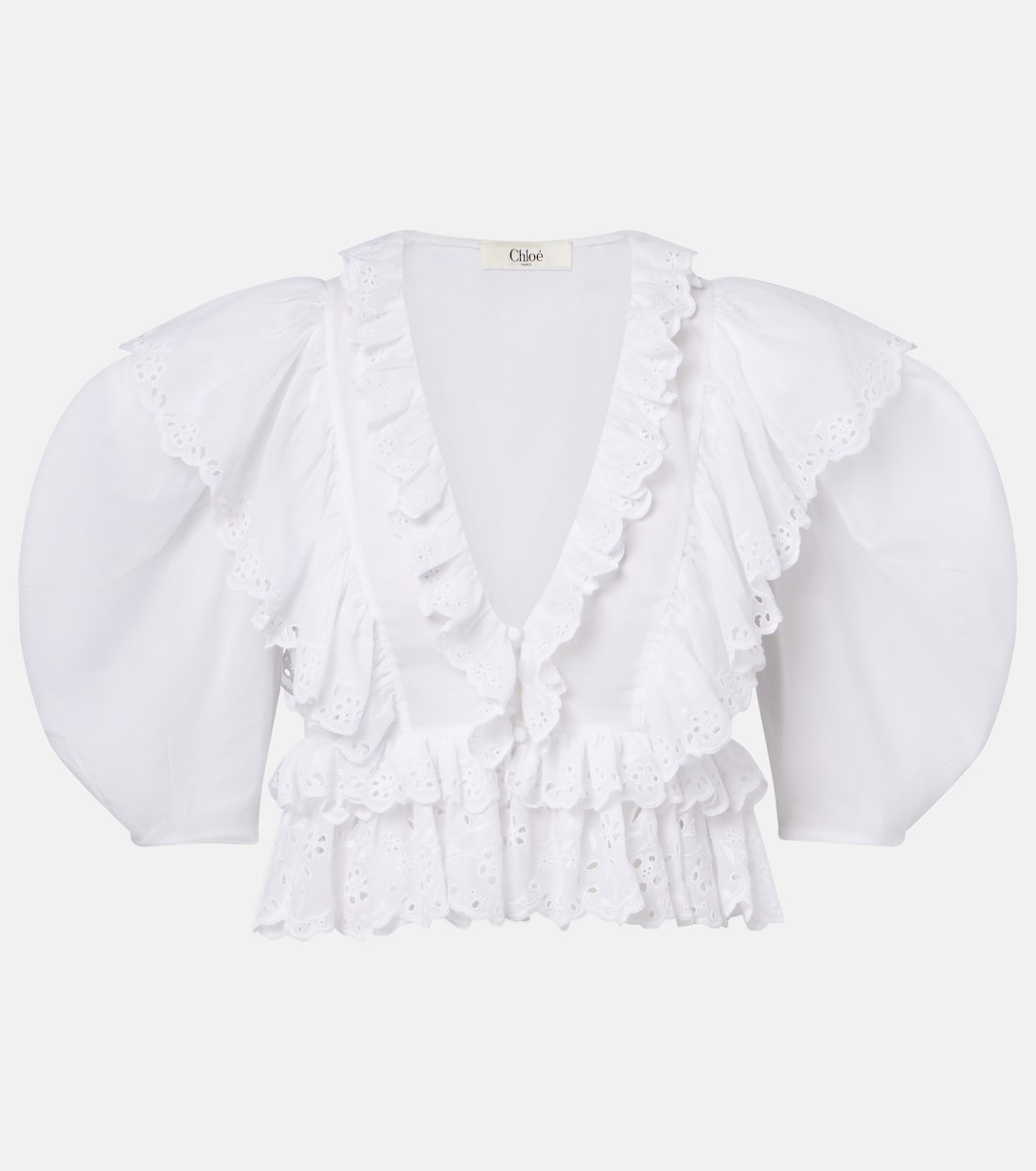 Besticktes Top aus Baumwolle | Chloé
