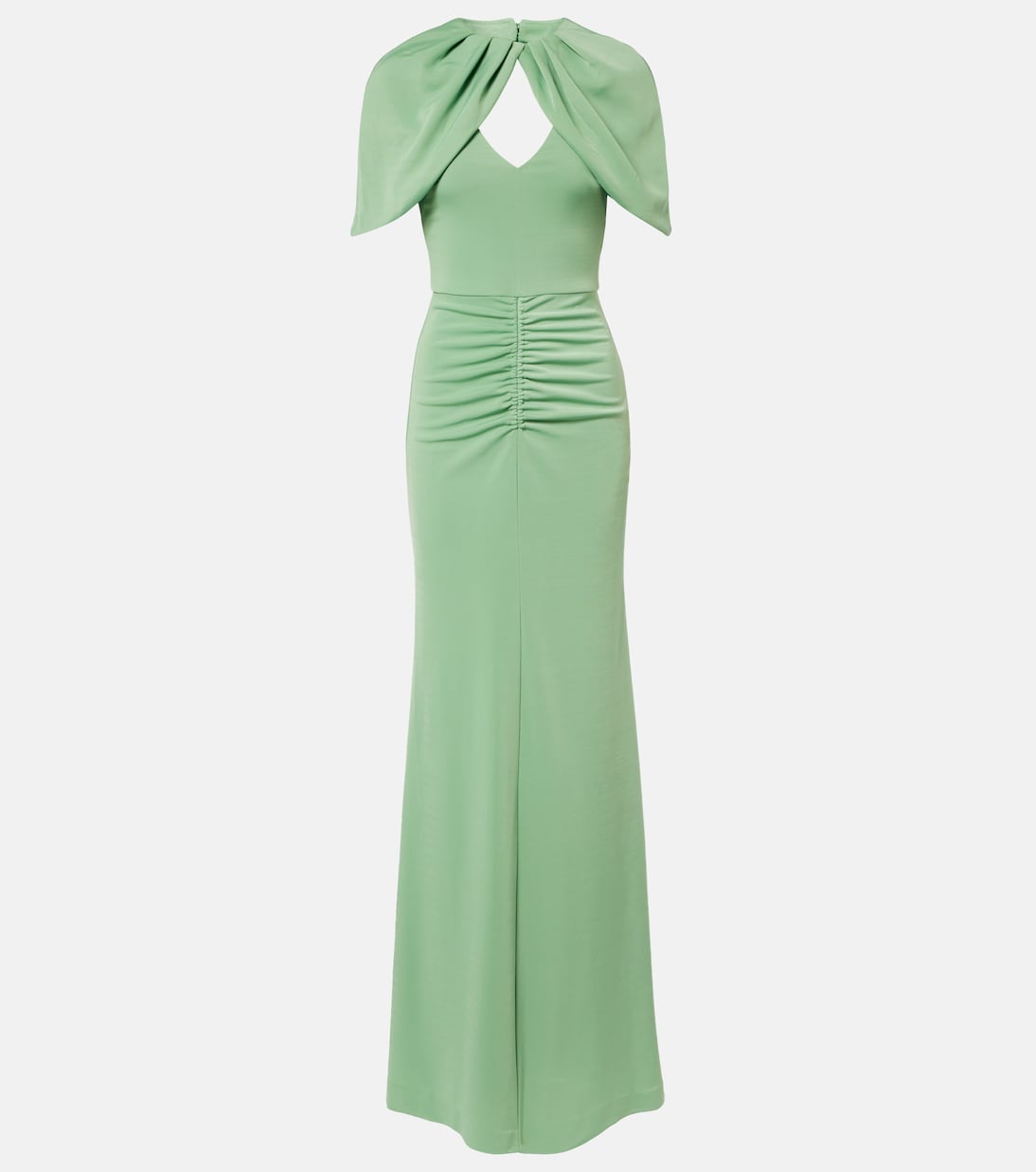 Vestido de fiesta Isla fruncido con capa | Rebecca Vallance