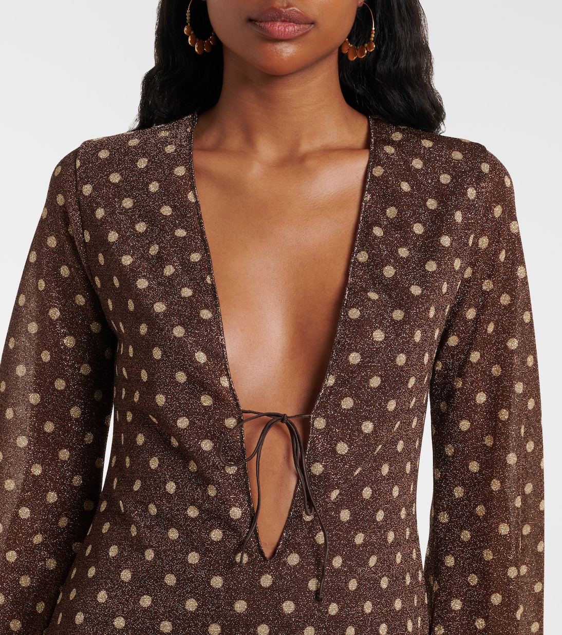 فستان قصير بنقاط البولكا Lumière | Oséree