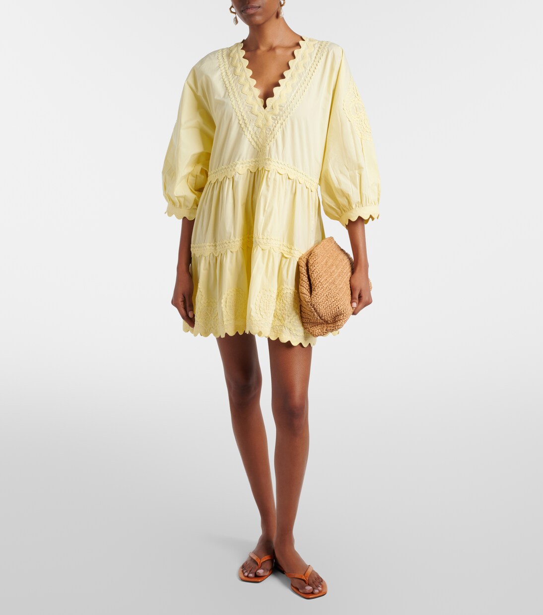 Besticktes Minikleid aus Baumwolle | Juliet Dunn