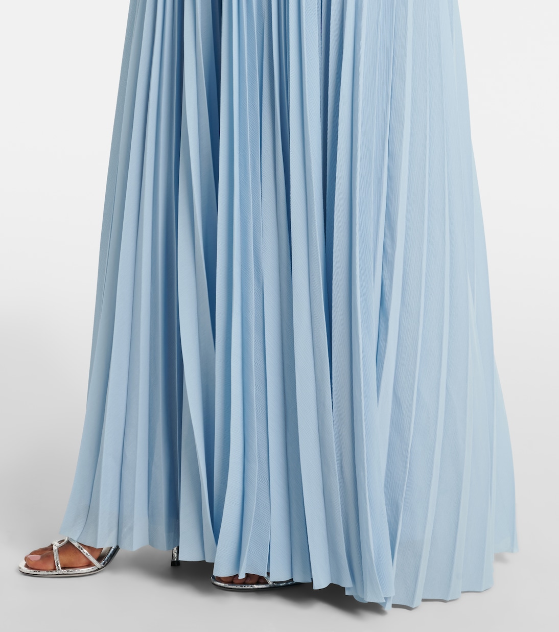 Claudette satin-trimmed bustier gown | Solace London