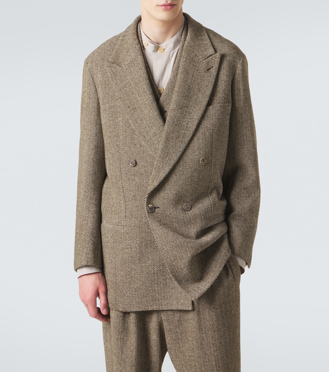 Cotton and wool-blend blazer | Giorgio Armani