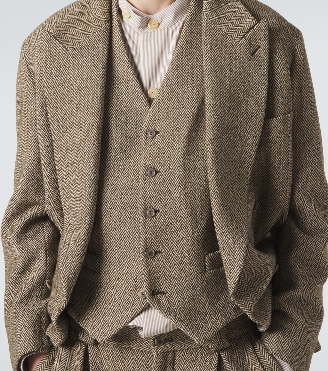 Cotton and wool-blend blazer | Giorgio Armani