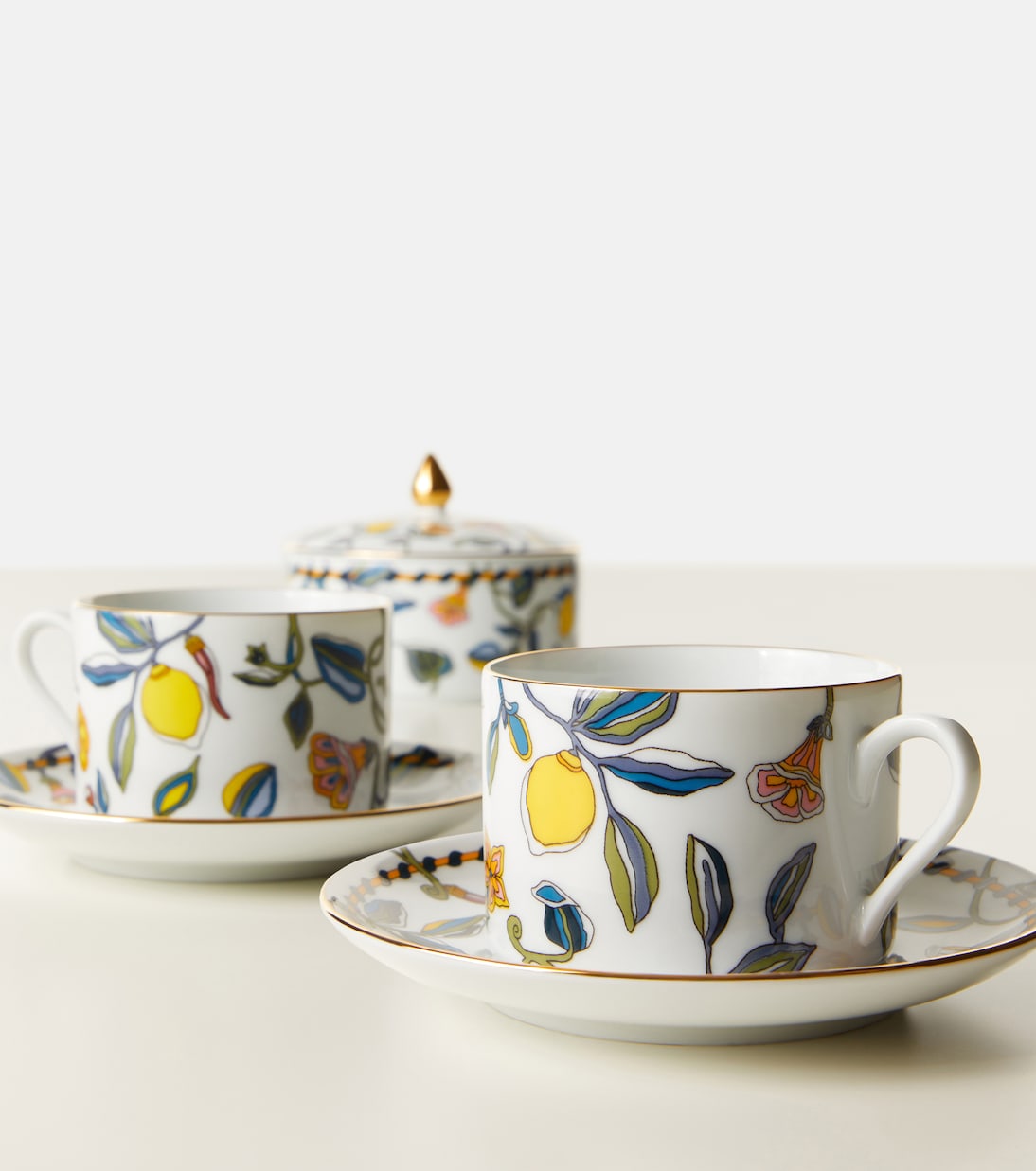 Borboni White陶瓷茶杯与茶托两件套 | La DoubleJ