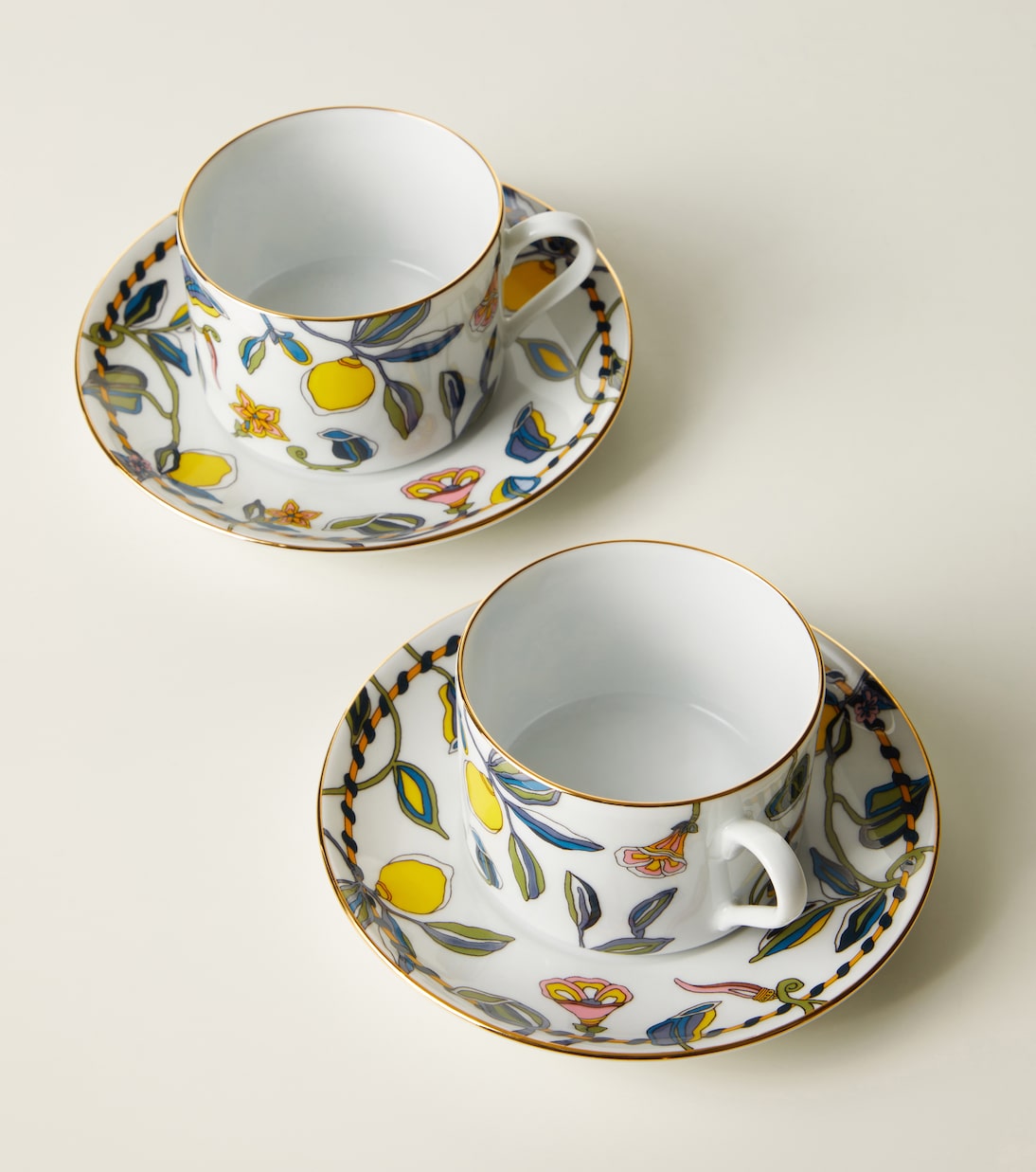 Borboni White陶瓷茶杯与茶托两件套 | La DoubleJ