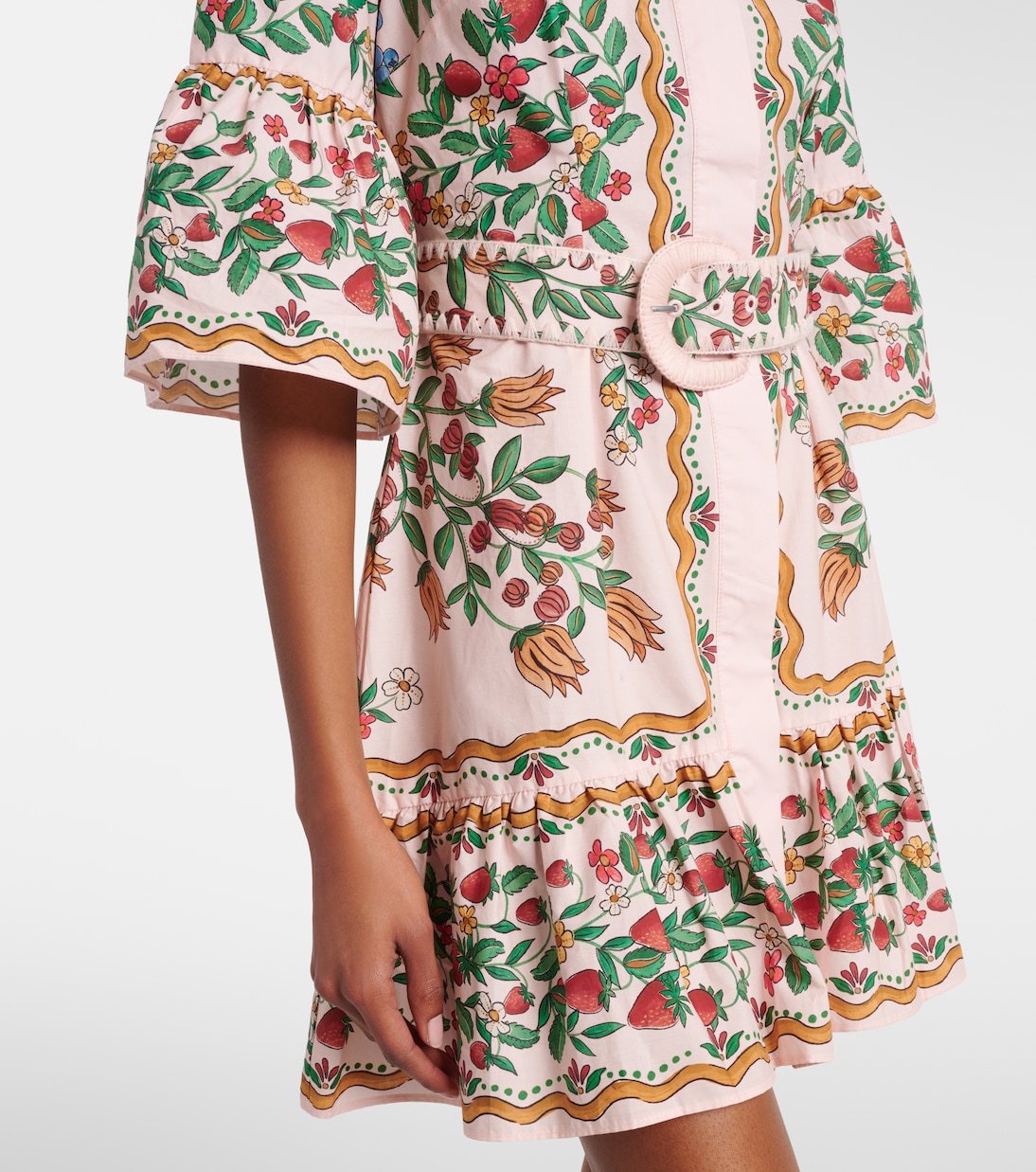 Fruit Beauty Scarf floral cotton minidress | Farm Rio