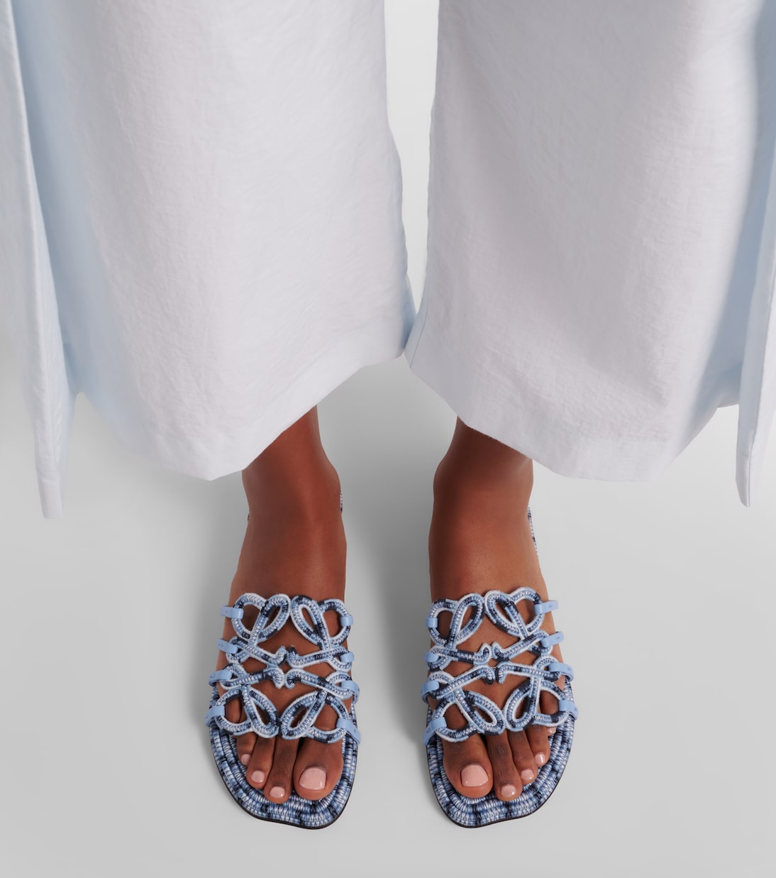 Paula's Ibiza Petal Anagram canvas slides | Loewe