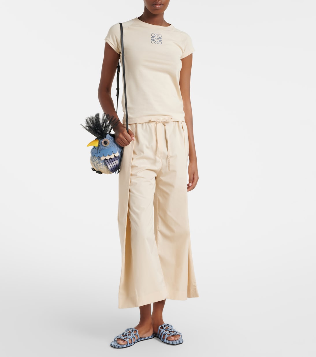 Paula's Ibiza cotton poplin cropped pants | Loewe