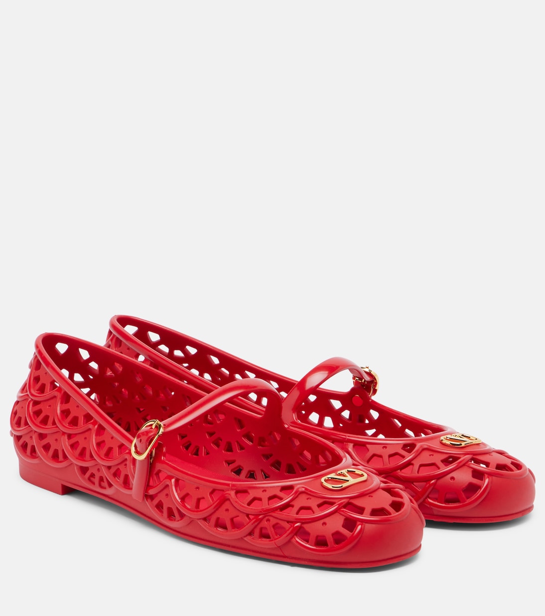 Ondette VLogo scalloped Mary Jane flats | Valentino Garavani
