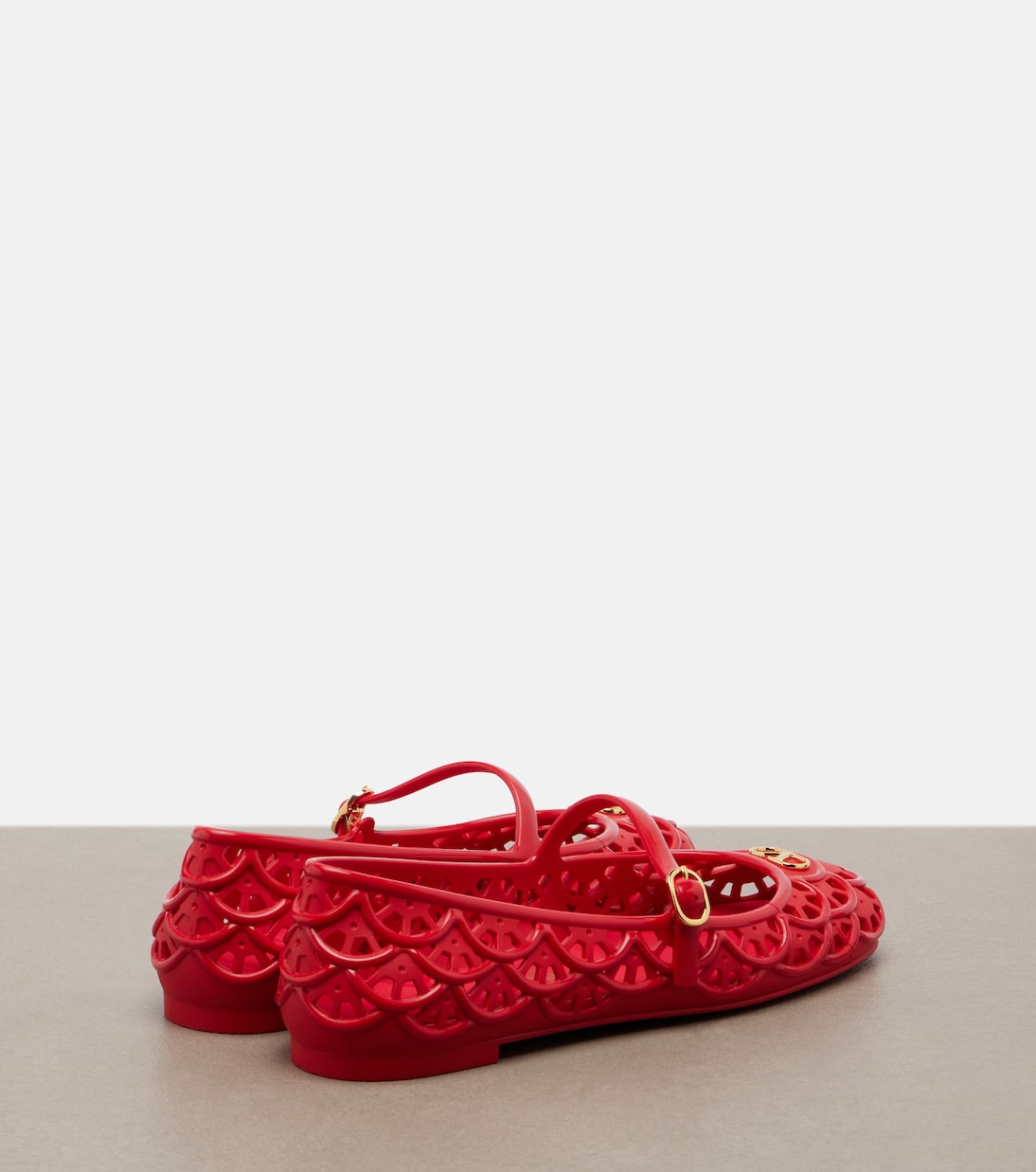 Ondette VLogo scalloped Mary Jane flats | Valentino Garavani