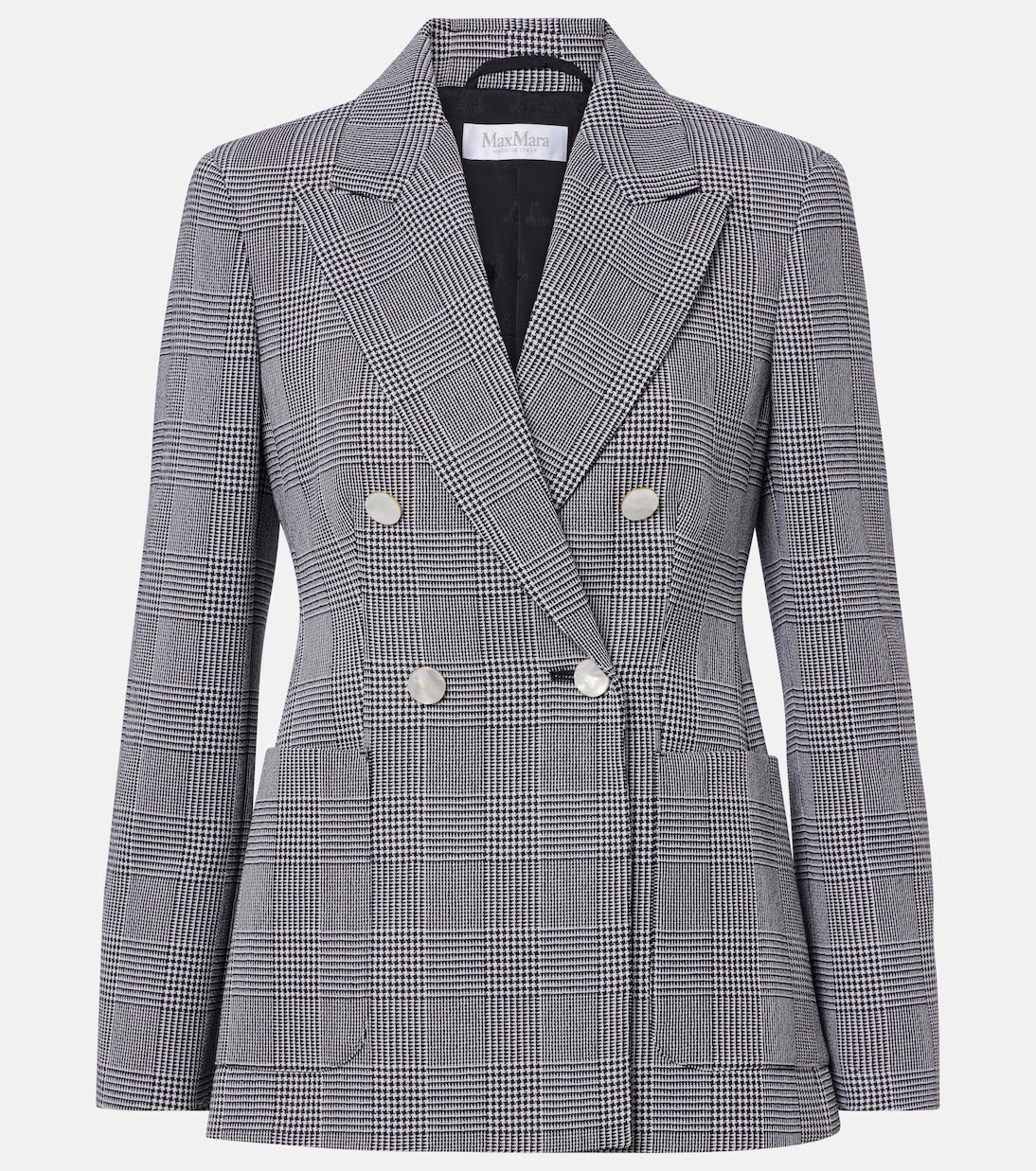 Blazer de lana virgen a cuadros | Max Mara