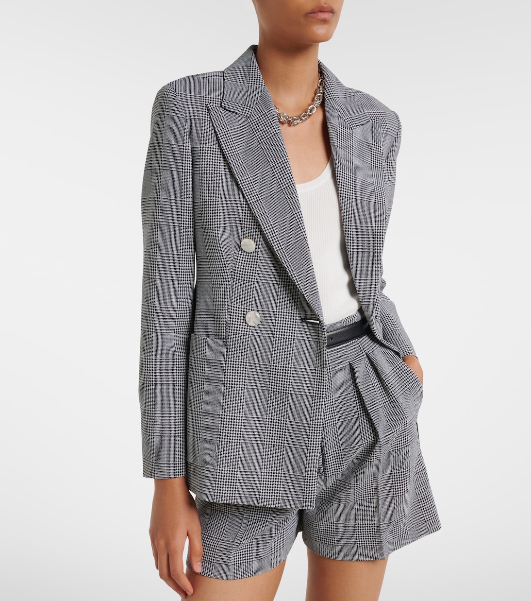 Blazer de lana virgen a cuadros | Max Mara