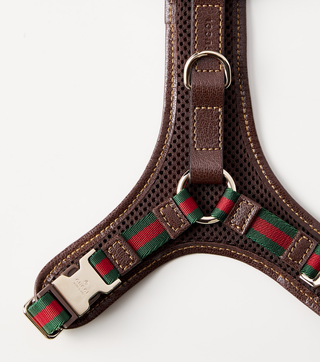 XS GG canvas leather-trimmed dog harness | Gucci