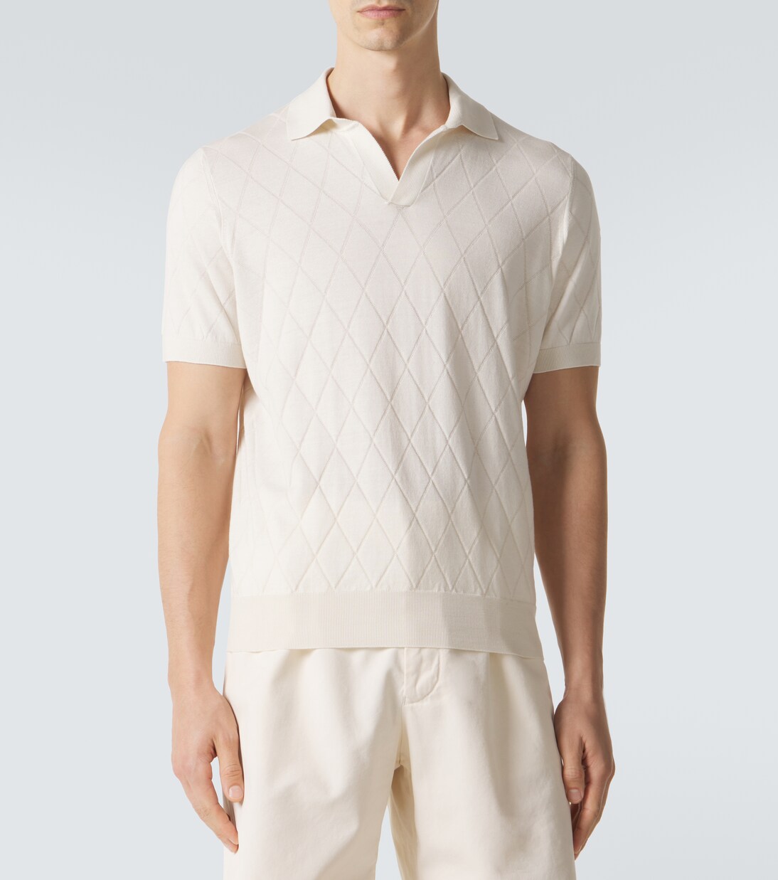 니트 코튼 폴로 셔츠 | Brunello Cucinelli