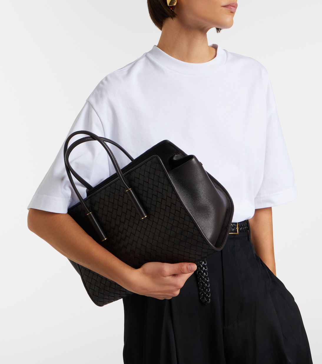 Barbara Small Intrecciato leather tote bag | Bottega Veneta