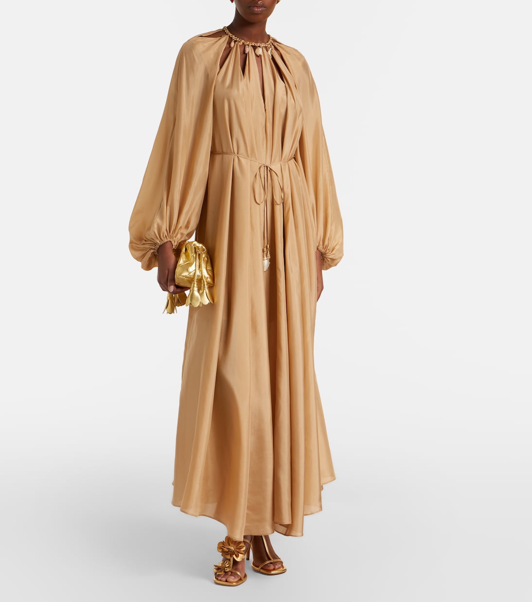 Verziertes Maxikleid Mahon aus Seide | Zimmermann